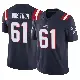 ＃61 Youth Alec Lindstrom Navy Limited New England Patriots Vapor F.U.S.E. Jersey