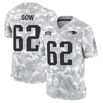 ＃62 Men's Sidy Sow Arctic Camo Limited New England Patriots 2024 Salute to Service Jersey