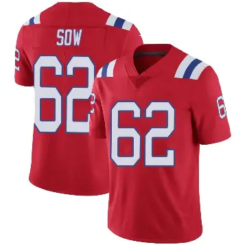 ＃62 Youth Sidy Sow Red Limited New England Patriots Vapor Untouchable Alternate Jersey