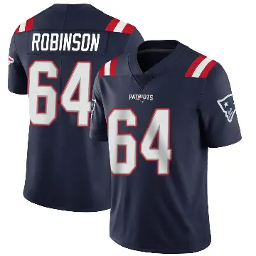 ＃64 Men's Layden Robinson Navy Limited New England Patriots Team Color Vapor Untouchable Jersey