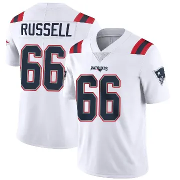 ＃66 Men's Jotham Russell White Limited New England Patriots Vapor Untouchable Jersey