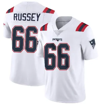 ＃66 Men's Kody Russey White Limited New England Patriots Vapor Untouchable Jersey