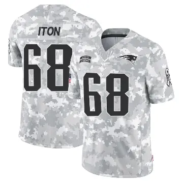 ＃68 Men's Isaiah Iton Arctic Camo Limited New England Patriots 2024 Salute to Service Jersey