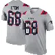 ＃68 Men's Isaiah Iton Gray Legend New England Patriots Inverted Jersey