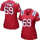 ＃69 Women's Cole Strange Red Game New England Patriots Alternate Jersey