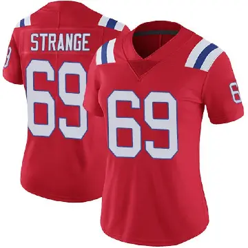 ＃69 Women's Cole Strange Red Limited New England Patriots Vapor Untouchable Alternate Jersey