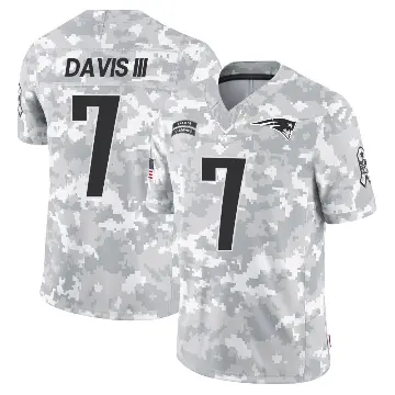 ＃7 Men's Carlton Davis III Arctic Camo Limited New England Patriots 2024 Salute to Service Jersey