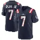 ＃7 Men's Carlton Davis III Navy Blue Game New England Patriots Team Color Jersey