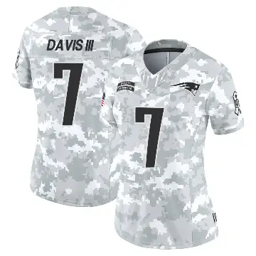 ＃7 Women's Carlton Davis III Arctic Camo Limited New England Patriots 2024 Salute to Service Jersey