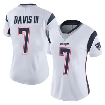 ＃7 Women's Carlton Davis III White Limited New England Patriots Vapor Untouchable Jersey
