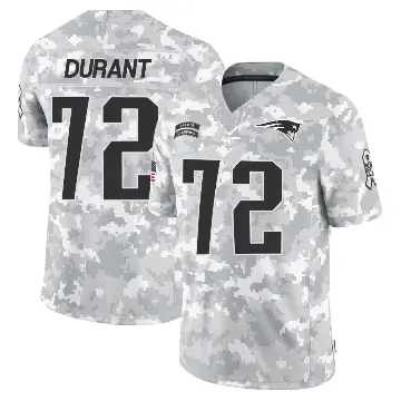 ＃72 Men's Yasir Durant Arctic Camo Limited New England Patriots 2024 Salute to Service Jersey