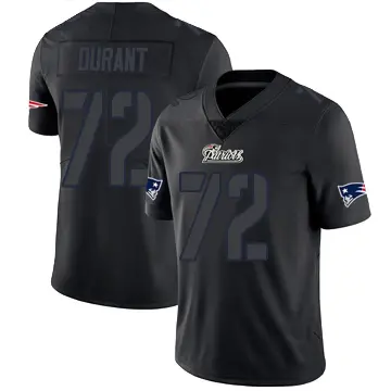 ＃72 Men's Yasir Durant Black Impact Limited New England Patriots Jersey