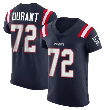 ＃72 Men's Yasir Durant Navy Elite New England Patriots Team Color Vapor Untouchable Jersey