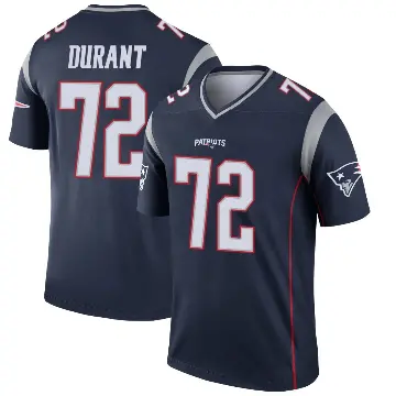 ＃72 Men's Yasir Durant Navy Legend New England Patriots Jersey