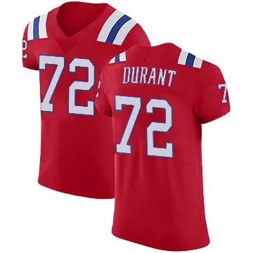 ＃72 Men's Yasir Durant Red Elite New England Patriots Vapor Untouchable Alternate Jersey