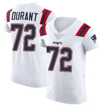 ＃72 Men's Yasir Durant White Elite New England Patriots Vapor Untouchable Jersey