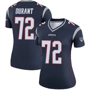 ＃72 Women's Yasir Durant Navy Legend New England Patriots Jersey