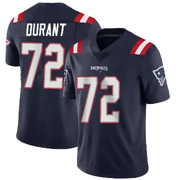 ＃72 Youth Yasir Durant Navy Limited New England Patriots Team Color Vapor Untouchable Jersey
