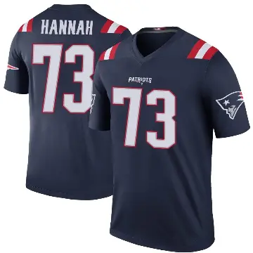 ＃73 Youth John Hannah Navy Legend New England Patriots Color Rush Jersey