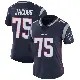 ＃75 Women's Demontrey Jacobs Navy Limited New England Patriots Team Color Vapor Untouchable Jersey