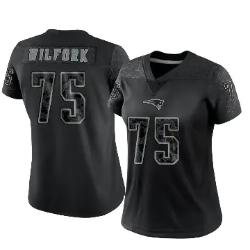 ＃75 Women's Vince Wilfork Black Limited New England Patriots Reflective Jersey