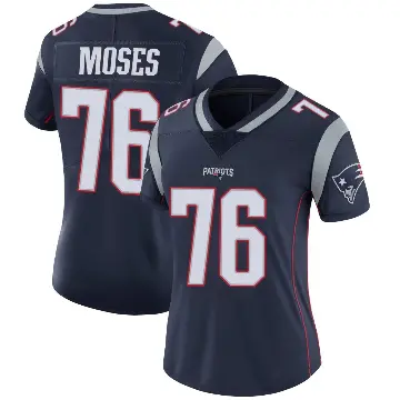 ＃76 Women's Morgan Moses Navy Limited New England Patriots Team Color Vapor Untouchable Jersey