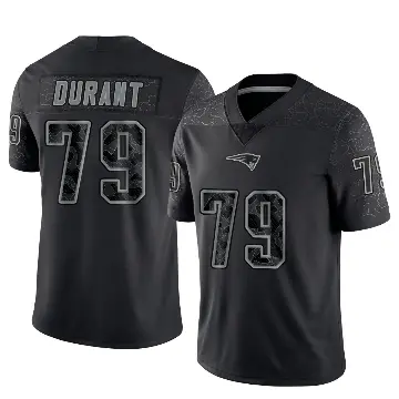 ＃79 Men's Yasir Durant Black Limited New England Patriots Reflective Jersey