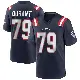 ＃79 Men's Yasir Durant Navy Blue Game New England Patriots Team Color Jersey