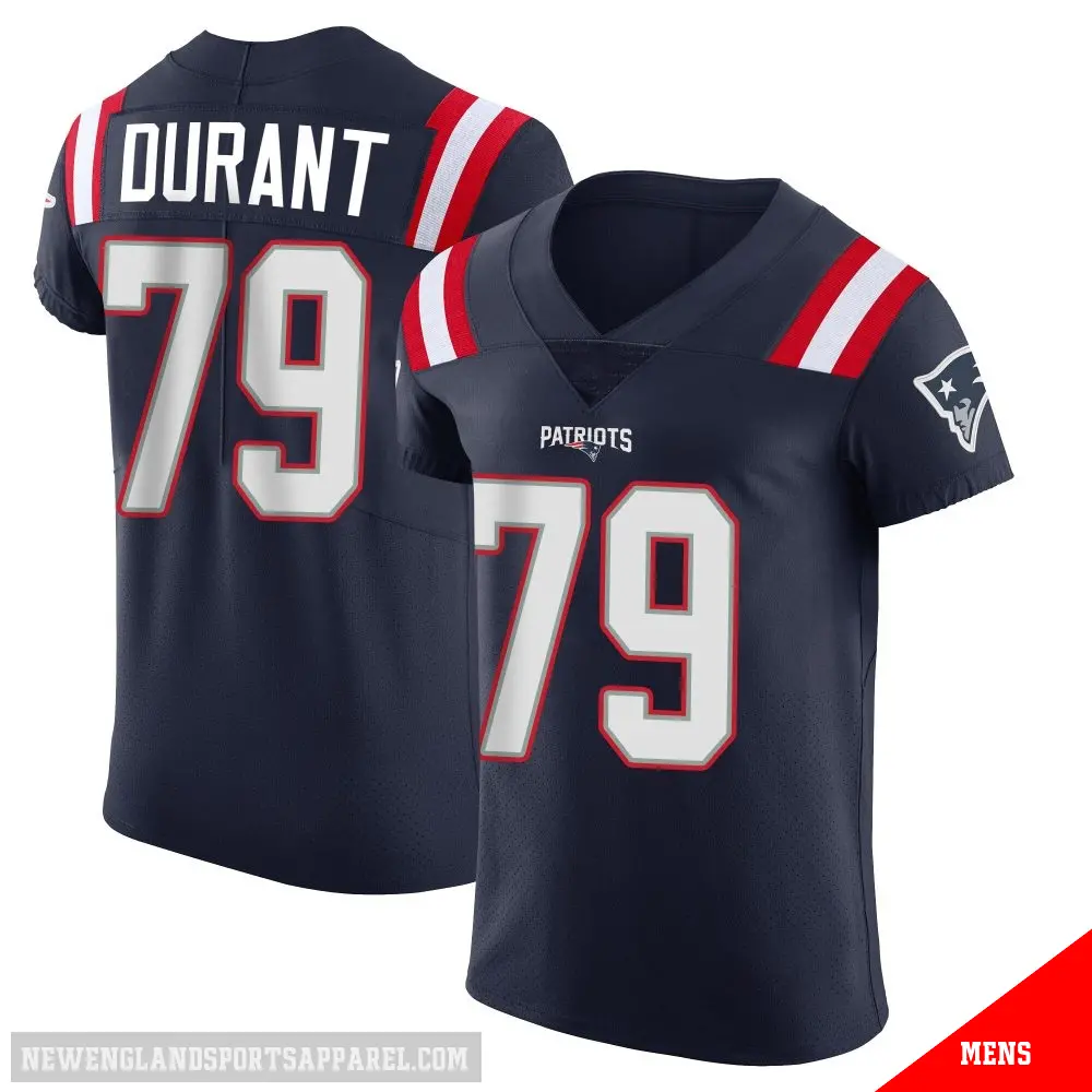 ＃79 Men's Yasir Durant Navy Elite New England Patriots Team Color Vapor Untouchable Jersey