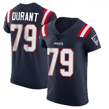＃79 Men's Yasir Durant Navy Elite New England Patriots Team Color Vapor Untouchable Jersey