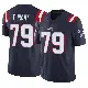 ＃79 Men's Yasir Durant Navy Limited New England Patriots Vapor F.U.S.E. Jersey