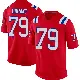 ＃79 Men's Yasir Durant Red Game New England Patriots Alternate Jersey