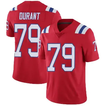 ＃79 Men's Yasir Durant Red Limited New England Patriots Vapor Untouchable Alternate Jersey
