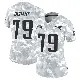 ＃79 Women's Yasir Durant Arctic Camo Limited New England Patriots 2024 Salute to Service Jersey