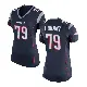 ＃79 Women's Yasir Durant Navy Blue Game New England Patriots Team Color Jersey