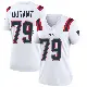 ＃79 Women's Yasir Durant White Game New England Patriots Jersey