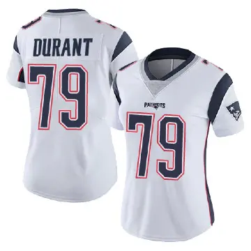 ＃79 Women's Yasir Durant White Limited New England Patriots Vapor Untouchable Jersey