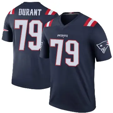 ＃79 Youth Yasir Durant Navy Legend New England Patriots Color Rush Jersey