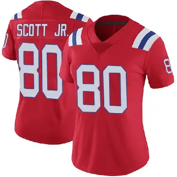 ＃80 Women's Gee Scott Jr. Red Limited New England Patriots Vapor Untouchable Alternate Jersey