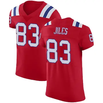 ＃83 Men's John Jiles Red Elite New England Patriots Vapor Untouchable Alternate Jersey