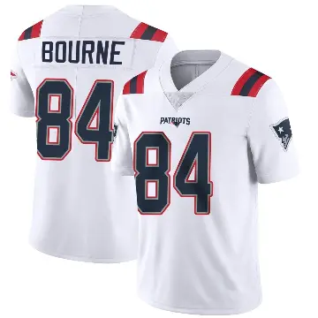 ＃84 Men's Kendrick Bourne White Limited New England Patriots Vapor Untouchable Jersey