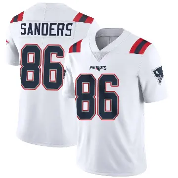 ＃86 Men's Braylon Sanders White Limited New England Patriots Vapor Untouchable Jersey