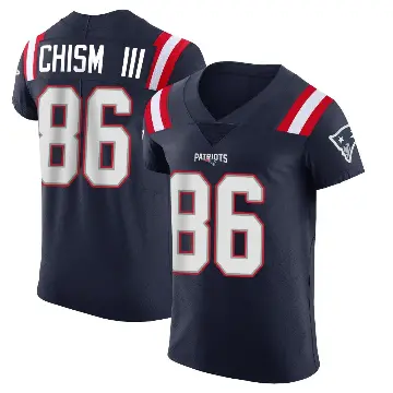 ＃86 Men's Efton Chism III Navy Elite New England Patriots Team Color Vapor Untouchable Jersey