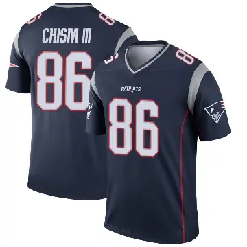 ＃86 Men's Efton Chism III Navy Legend New England Patriots Jersey