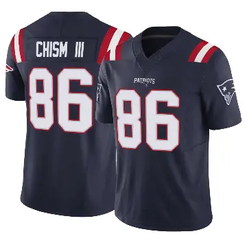 ＃86 Men's Efton Chism III Navy Limited New England Patriots Vapor F.U.S.E. Jersey
