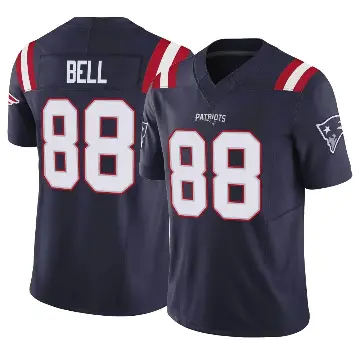＃88 Men's Jaheim Bell Navy Limited New England Patriots Vapor F.U.S.E. Jersey