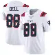 ＃88 Men's Jaheim Bell White Limited New England Patriots Vapor Untouchable Jersey