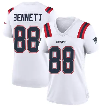 ＃88 Women's Martellus Bennett White Game New England Patriots Jersey
