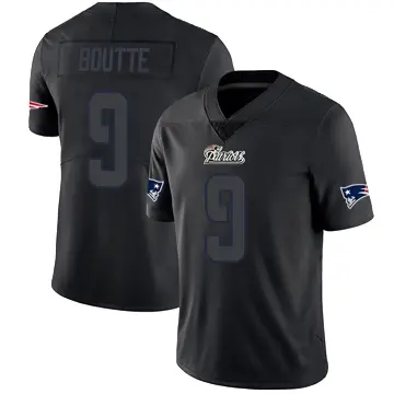 ＃9 Men's Kayshon Boutte Black Impact Limited New England Patriots Jersey