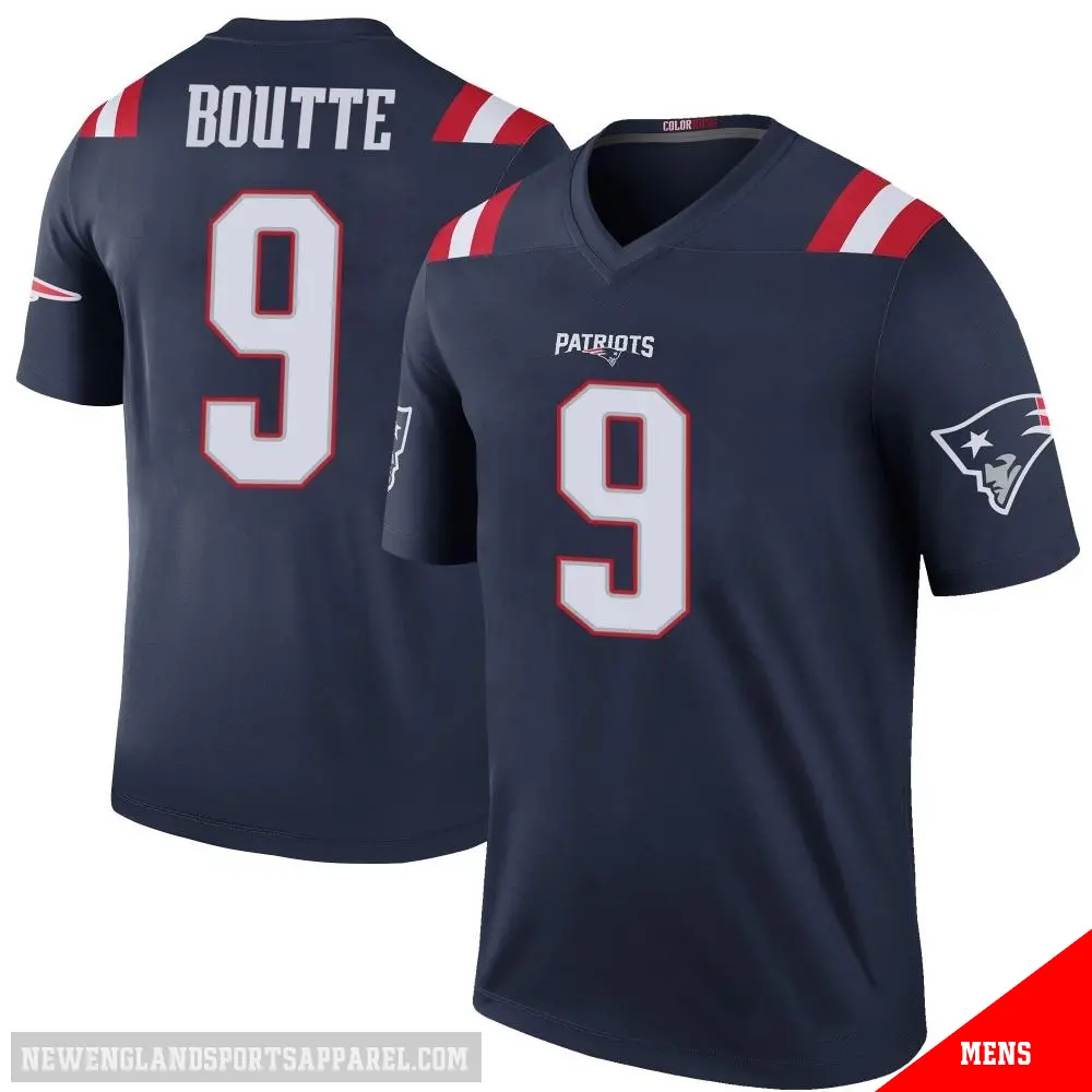 ＃9 Men's Kayshon Boutte Navy Legend New England Patriots Color Rush Jersey